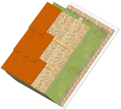 Beispiel 1: Dach - esb-Platte mit hoher aussteifender Wirkung (Grafik)